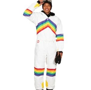 Tipsy Elves Sunrise Shredder Snowsuit Rainbow Men’s NWT msrp $289
